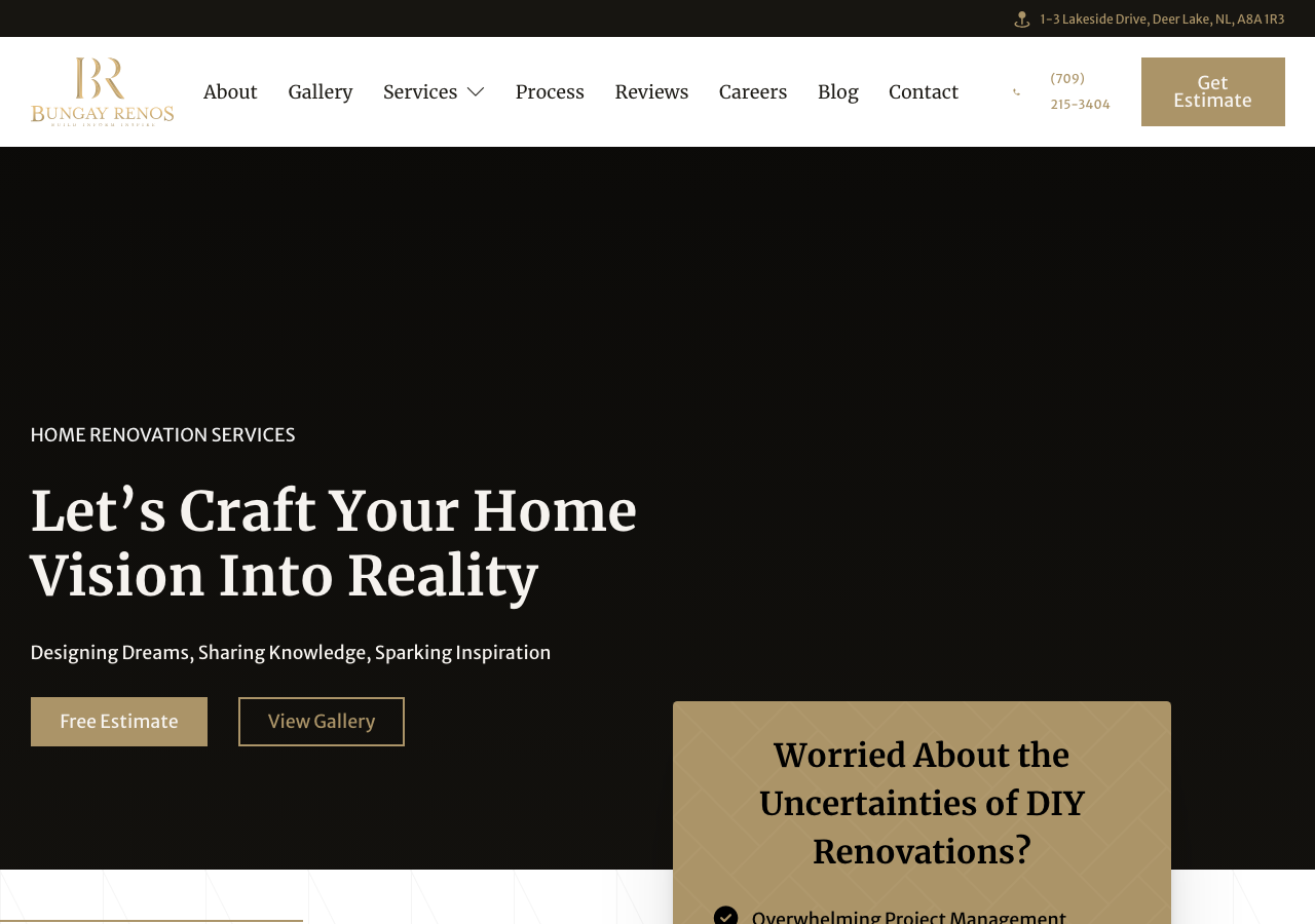 Screenshot of the Bungay Renos website