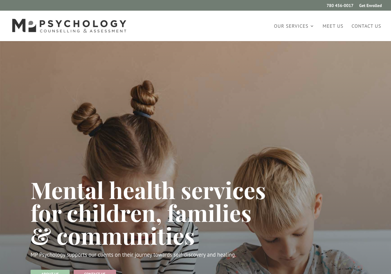 Screenshot of the MP Psychology website